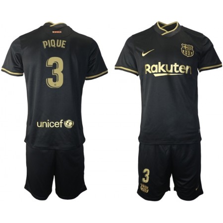 Billiga Fotbollströjor FC Barcelona Gerard Pique 3 Barn Borta tröja 2020/21 Kortärmad